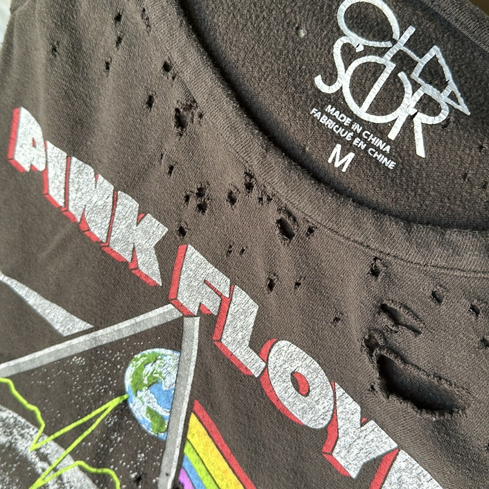 Chaser Pink Floyd Sweatshirt Distressed